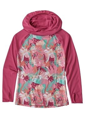 Patagonia Girls Silkweight UPF Capilene Hoodie Hooded Rash Guard Long Sleeve XXL